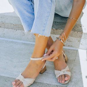 Ninette Faux Sued Heeled Sandals